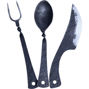 Bone Handle Cutlery Set with Sheath - HW-701339 - LARP Distribution