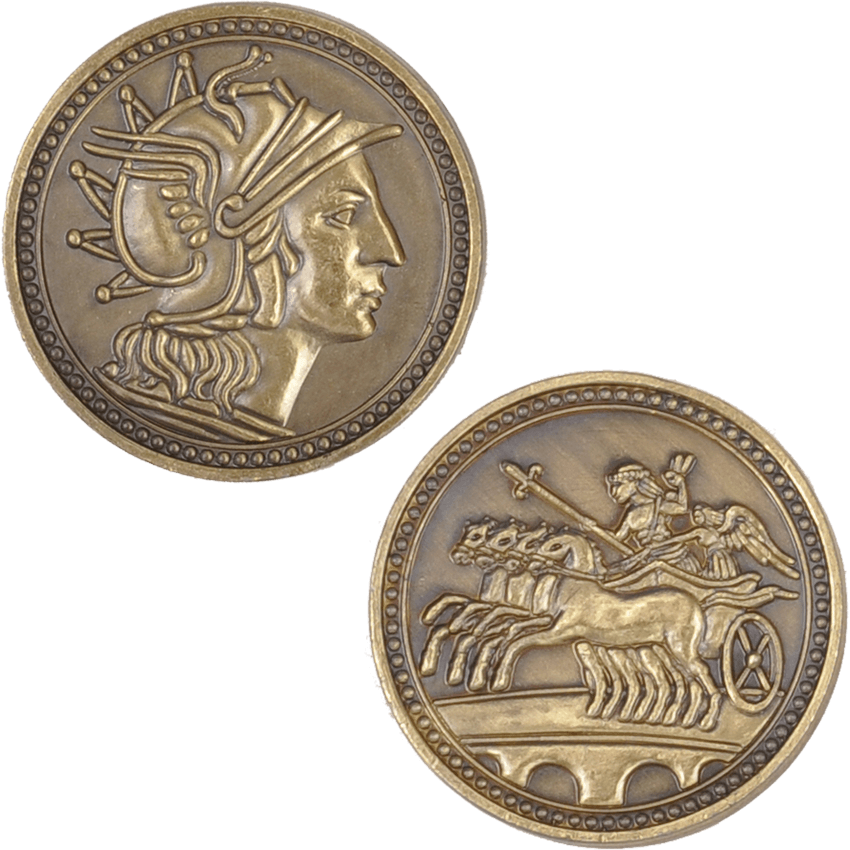 Set of 10 Gold LARP Coins