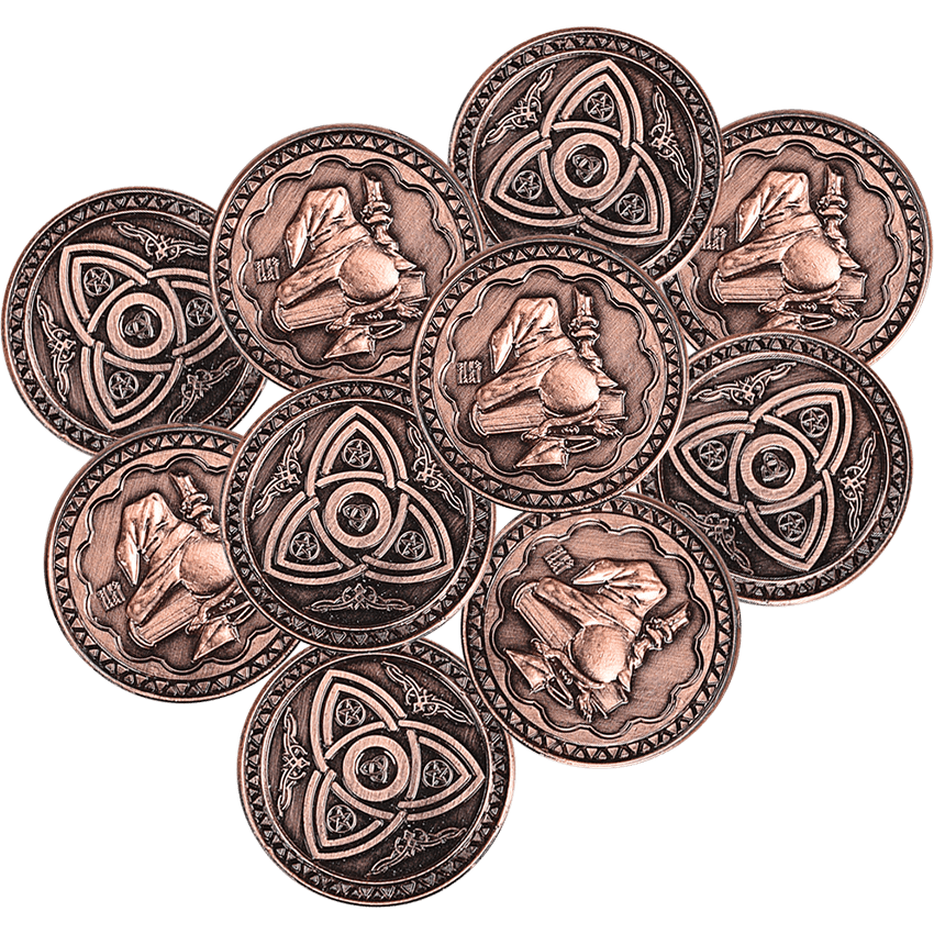 Set of 10 Copper LARP Coins - MY100687 - LARP Distribution