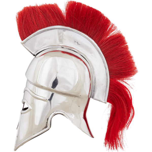 Mini Corinthian Helmet With Red Plume