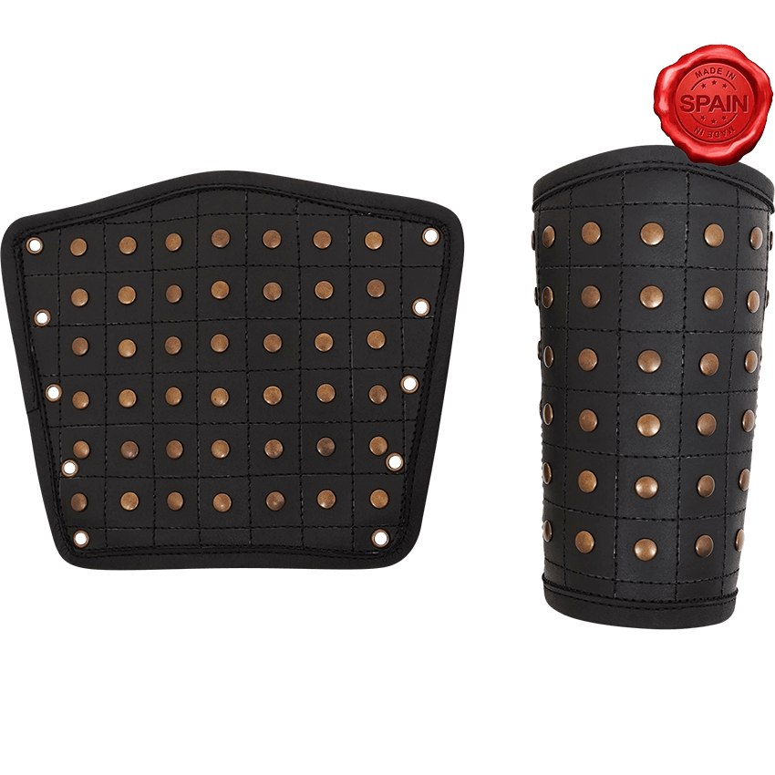 Studded Viking Leather Bracers