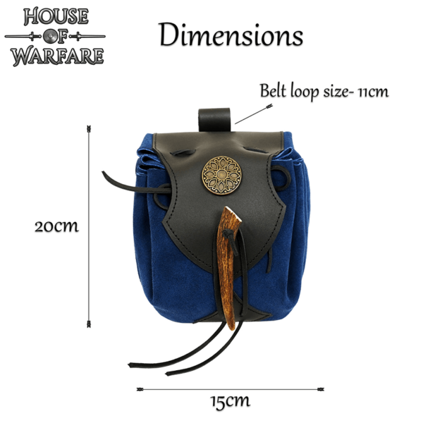 Wandering Healer Suede Drawstring Belt Pouch