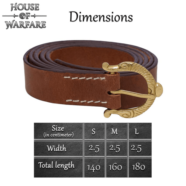 Medieval Leather Belt - Brown