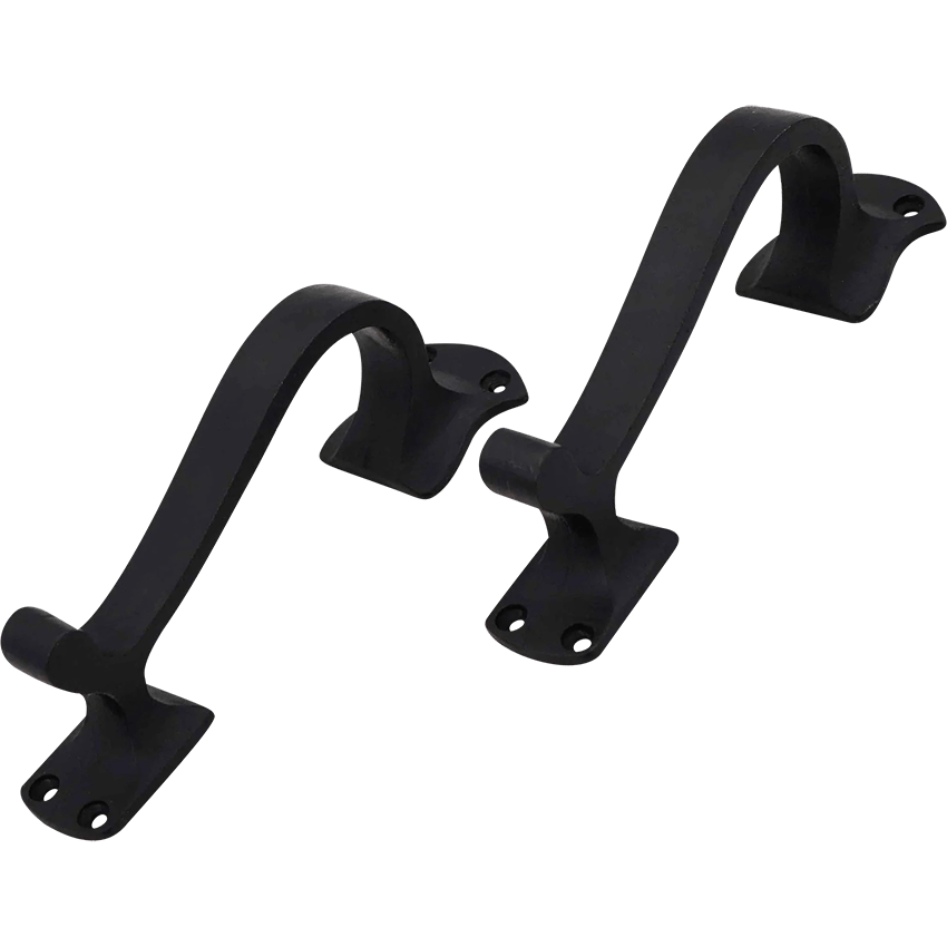 Cast Iron Curved Pull Handles - Set Of 2