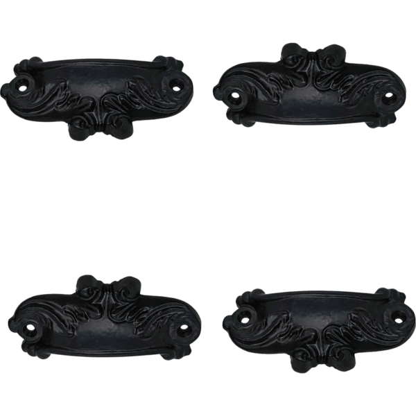 Ornate Iron Cabinet Pulls - Set of 4