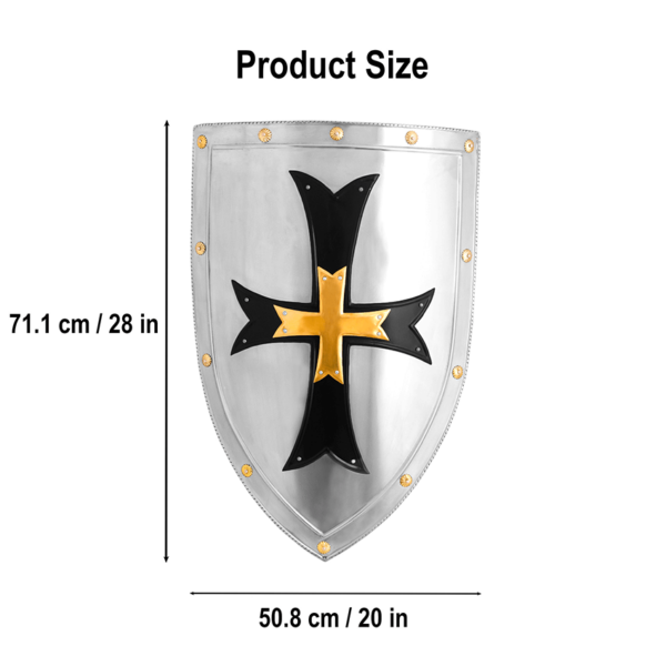 Decorative Steel Crusader Shield