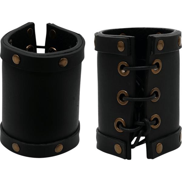 Pirate Leather Wrist Bracers