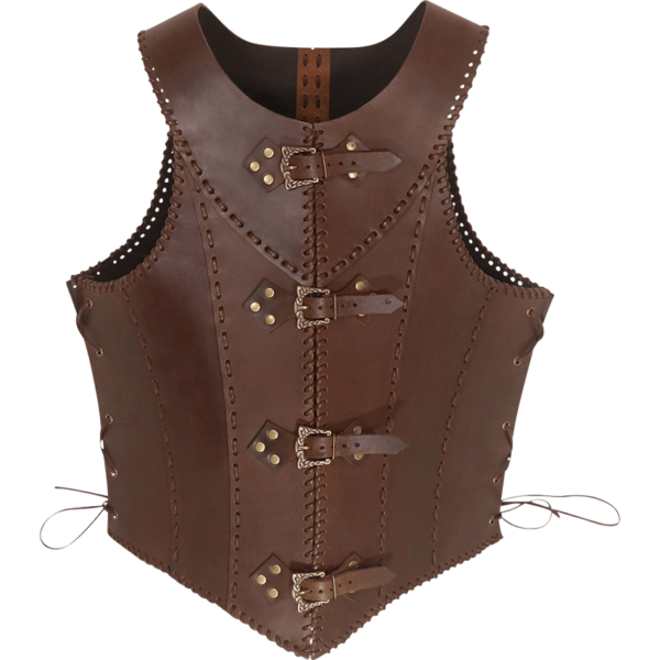 The Lady Warrior Leather Corset - Brown