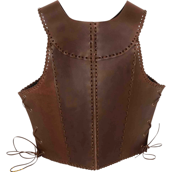 The Lady Warrior Leather Corset - Brown