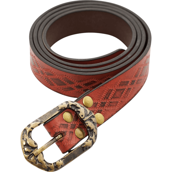 Ranger Leather Belt - Maroon