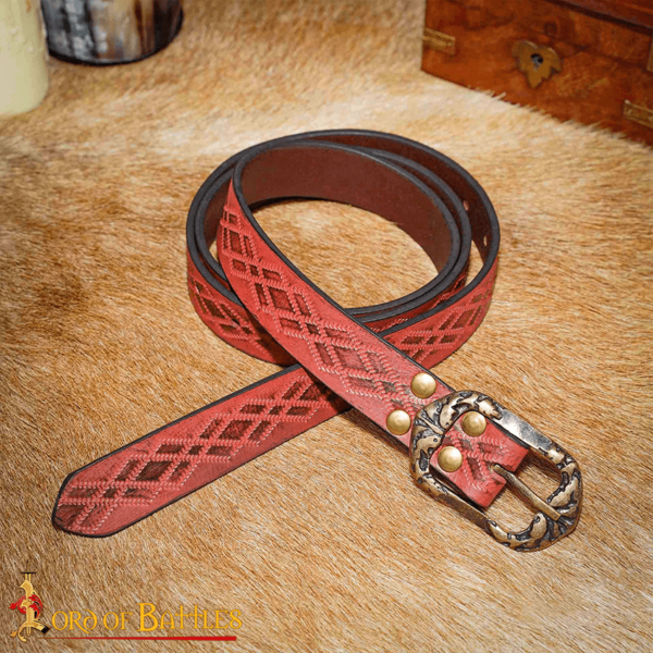 Ranger Leather Belt - Maroon