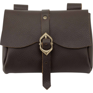 Messenger's Medieval Leather Belt Pouch - Brown