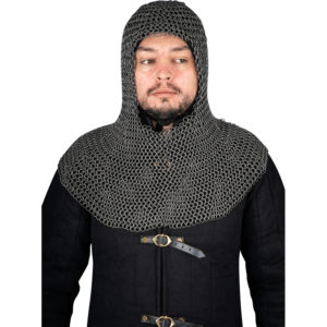 Steel Chainmail Coif - 9mm Round Rings