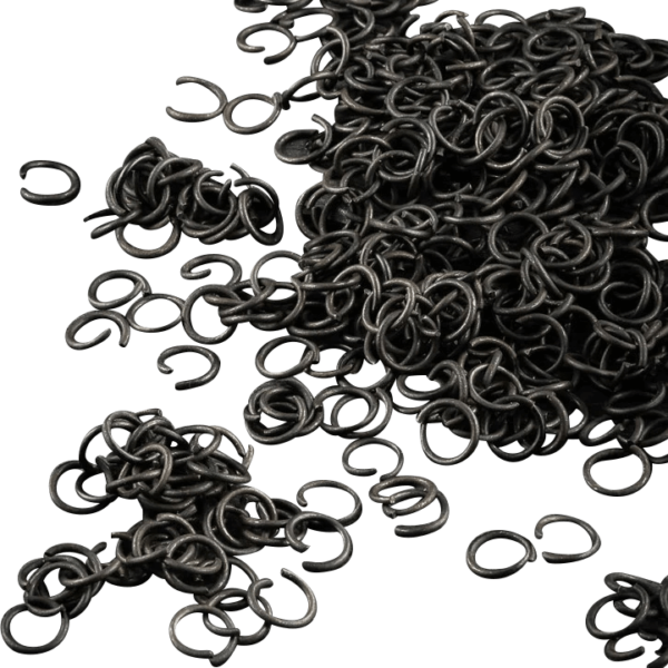 Blackened 10mm Round Chainmail Rings