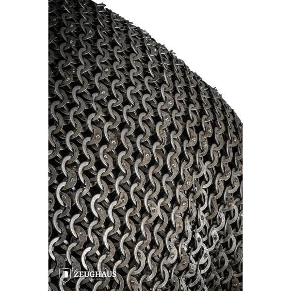 Wedge Riveted Chainmail Coif - 9mm Flat Rings