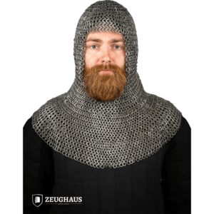 Titanium Riveted Chainmail Coif - 9mm Flat Rings