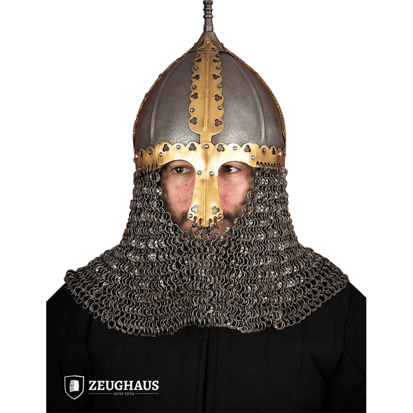 Rus Helmet with Riveted Aventail - Antiqued