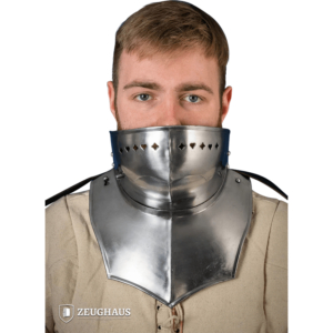 Steel Gorget with Bevor - Polished