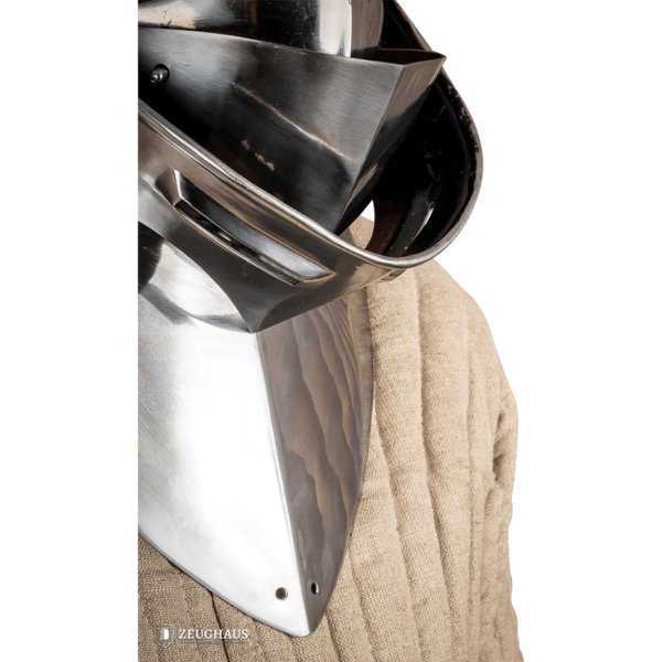 Steel Gorget with Visor - Polished