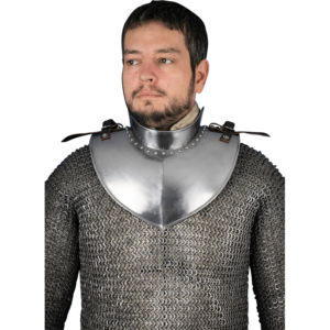 Steel Gorget with Collar - Polished