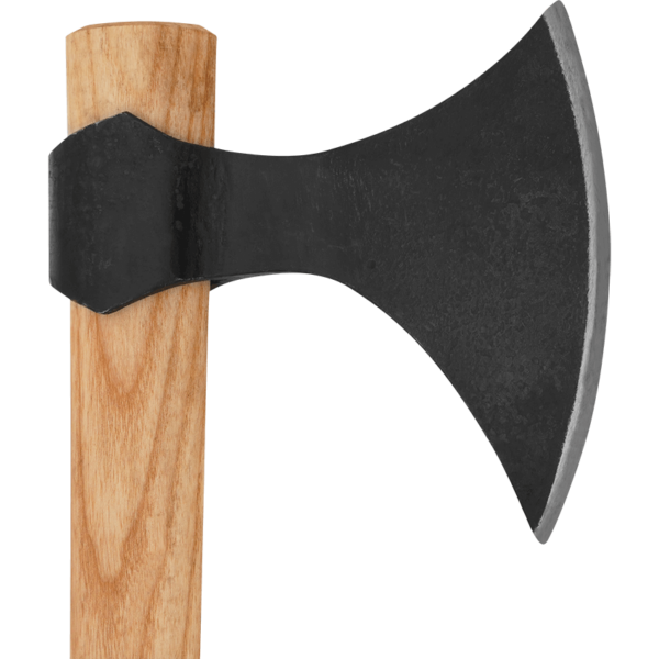 Hand Forged Viking Battle Axe - Light Hardwood Handle