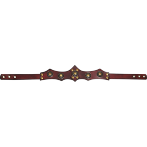 Fantasy Noble Leather Headband - Maroon