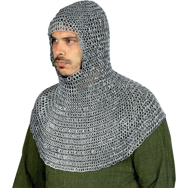 Alternate Riveted Aluminum Chainmail Coif