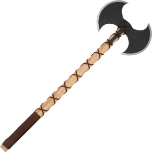 Double Headed Viking Axe - Light Hardwood Handle