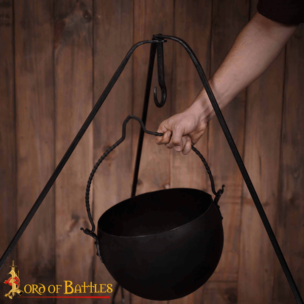 Hand Forged Round Camping Cauldron