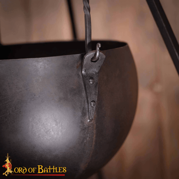 Hand Forged Round Camping Cauldron